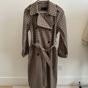 Asos Check Trench Size Petite 0